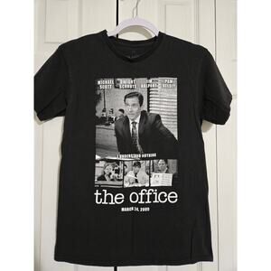 The office small men's black tshirt